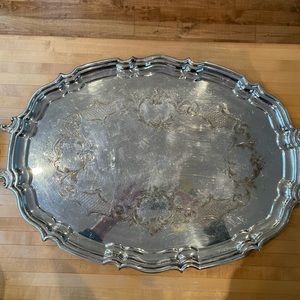 Vintage Silver Plated Serving Tray